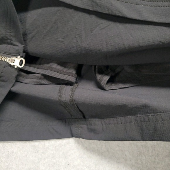 Athleta Skirt Womens 8 Black Golf Tennis Drawstring Ripstop Nylon Pickleball - Picture 6 of 9
